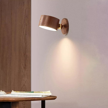 USB Rechargeable Wall Mounted LED Touch Light Dimmable Bedside Desk Lamp