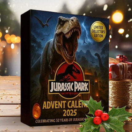 2D Flat Christmas Dinosaur Advent Calendar 2025 24 Day Acrylic Set