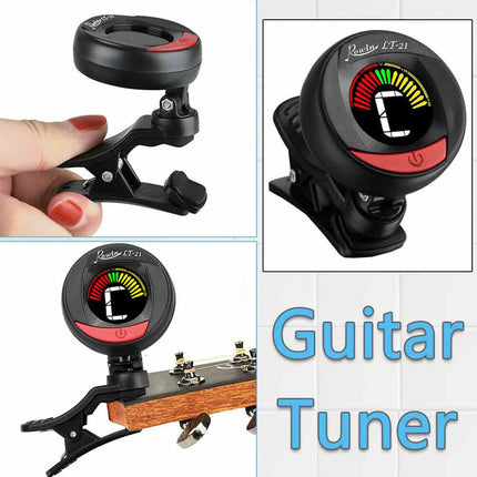 Clip On Guitar Tuner Chromatic Tuner for Acoustic Electric Bass Violin