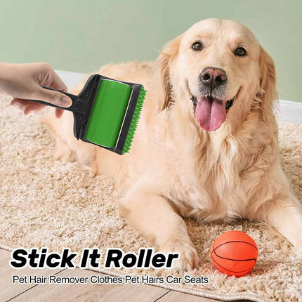 2-Pack Green Stick Pet Hair Remover, Reusable Washable for Clothes