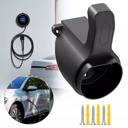 Type 2 EV Charger Holder Wall Mount for Tesla EU Plug Bracket Socket