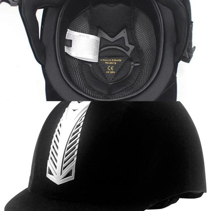Adjustable Horse Riding Helmet Half Cover Safety Black 58cm