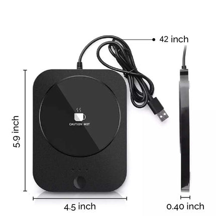 Smart USB Mug Warmer 3-Level Heating Pad for Coffee Tea Milk