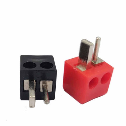 2-Pack 2-Pin DIN Hi-Fi Speaker Plug, Screw Terminals Red/Black