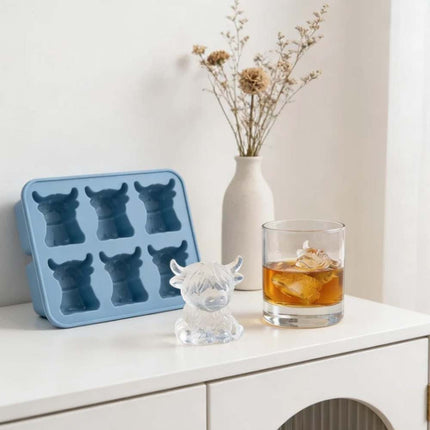 3D Highland Cow Silicone Ice Cube Mold Mini Cute Tray