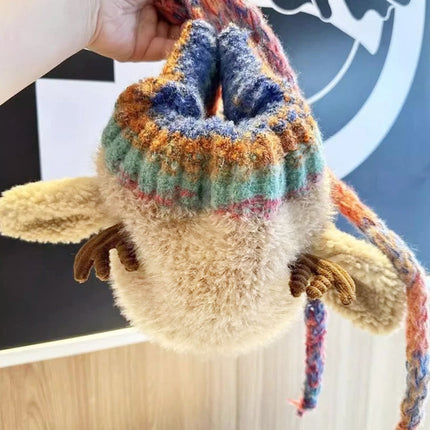 Creative Antler Hat & Bag 2-in-1 Festive Reindeer Knitted Beanie