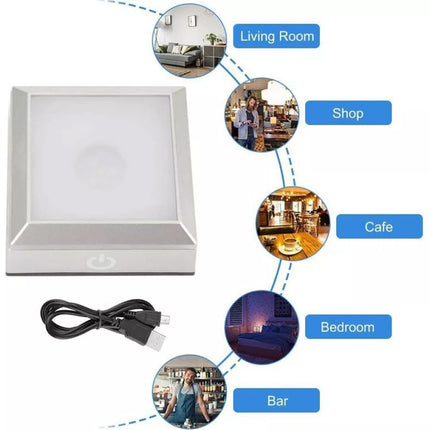 3D LED Light Base Display Stand Square Round for Crystal Art Glass