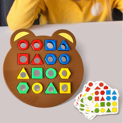 Shape Matching Board Game Color Sensory Educational Toy Quick Matching