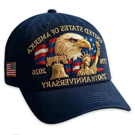 America 250th Anniversary Cap 1776-2026 USA Patriotic Hat Adjustable