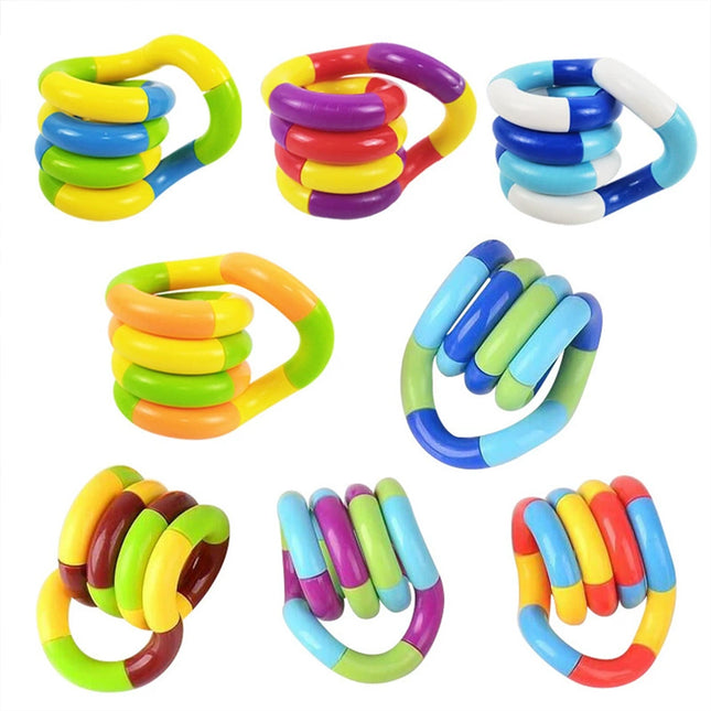 3x Fidget String Tangle Toy, Anxiety Stress ADHD Sensory Aid Random