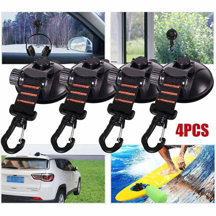 4 Pack Suction Cup Securing Hooks Tie Down Tarp Car Awning Camping