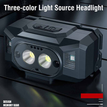 Smart Sensor LED Head Torch Rechargeable Headlamp Fishing Camping Light