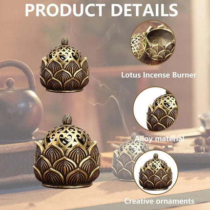 2 Pack Small Lotus Incense Burner for Sticks & Cones, Holder