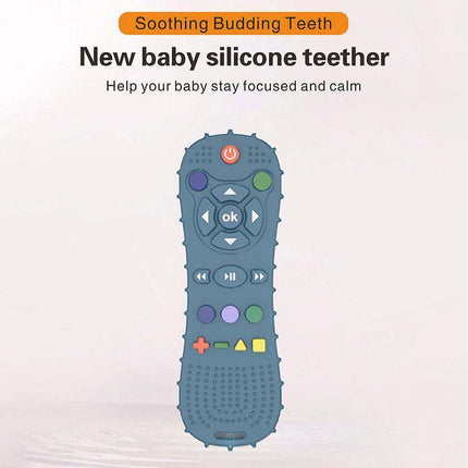TV Remote Shape Baby Teether Silicone Chew Toy Soothe Teething Toy