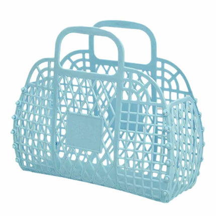 Jelly Beach Bag Reusable Tote Purse Girls Bright Gift Basket