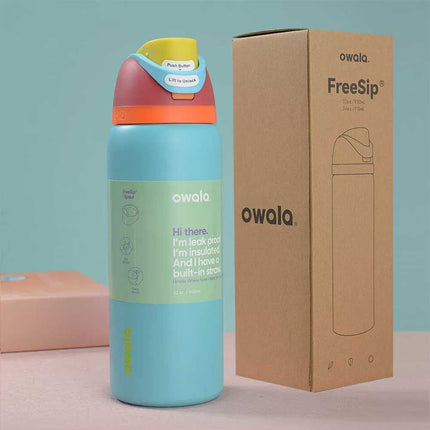 1X Random Owala FreeSip Water Bottle Stainless Steel Insulated Portable Sports