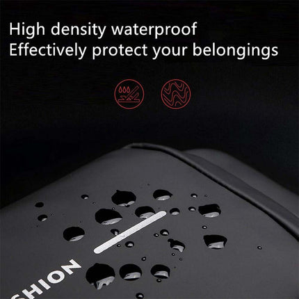 Men's Anti-Theft Lock Crossbody Shoulder Sling Bag Chest Bag USB Port