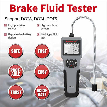 Digital Brake Fluid Detector, Compatible with DOT3 DOT4 DOT5.1