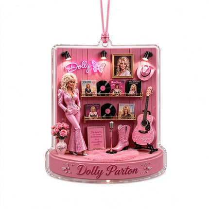 Christmas Tree Hanging Memorial Music Tribute 2D Acrylic Ornament