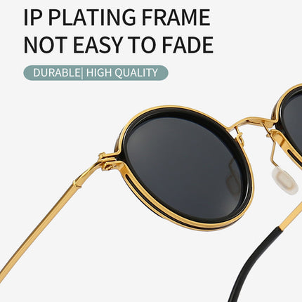 Pilot Polarized Sunglasses Round Metal Frame Driving Glasses Men Women