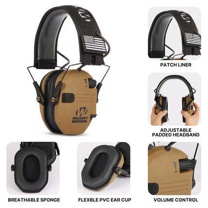 Walker's Electronic Earmuff Shooting Hearing Protection Slim Anti-noise Ear Muff