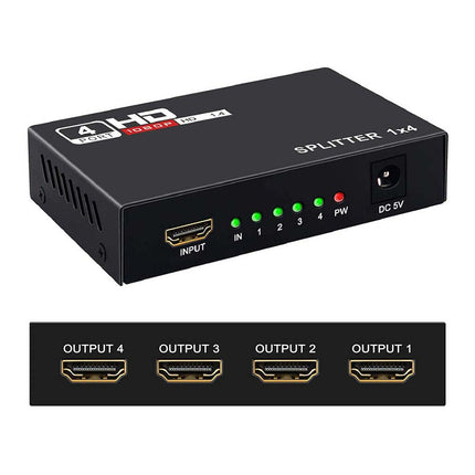 4-in-1 1080P HDMI Female to Female Splitter Converter USB Hub Adapter