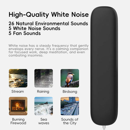 Bone Conduction Sleep Speaker with Timer, Remote & White Noise for Pillow
