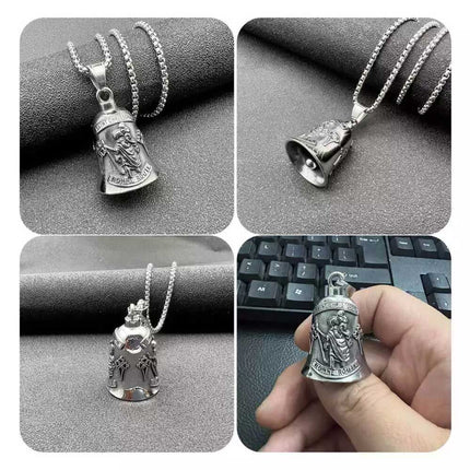 Motorcycle Guardian Bell St Christopher Stainless Steel Lucky Ride Bell