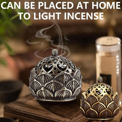2 Pack Small Lotus Incense Burner for Sticks & Cones, Holder