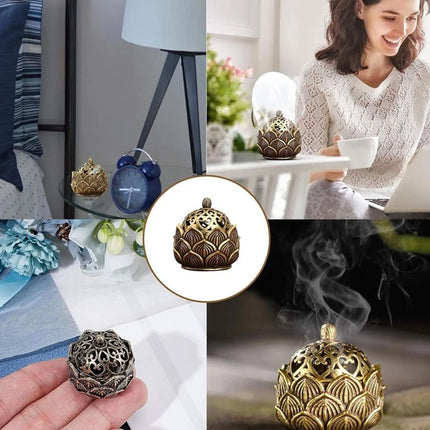 2 Pack Small Lotus Incense Burner for Sticks & Cones, Holder
