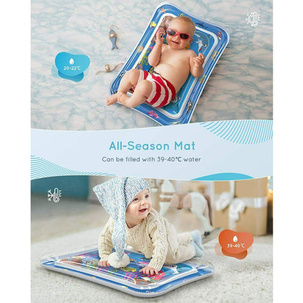 Inflatable Water Play Mat Sea World Tummy Time Fun Toddler Infant