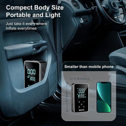 Wireless Digital Tyre Inflator Pump for Car, Portable Touch Control