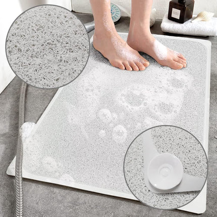 2X Anti Slip Loofah Shower Rug, Non Slip Bathroom Mat Carpet Water Drains