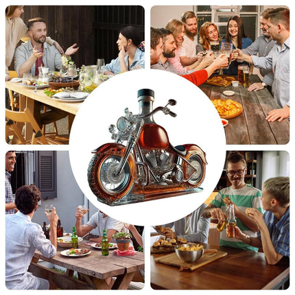 Motorcycle Glass Wine Decanter Vintage Whisky Decanter Liquor Bottle