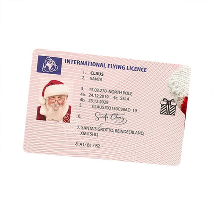 10Pcs Santa Claus Sleigh International Driving Licence Christmas Gift