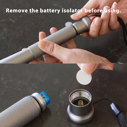 Brillar 35cm Aluminium Torch Flashlight – Black Self Defence Light