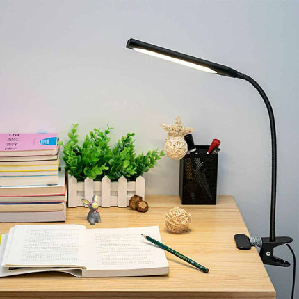 Flexible USB Clip-On Reading Lamp, LED Bedside Desk Light for Night