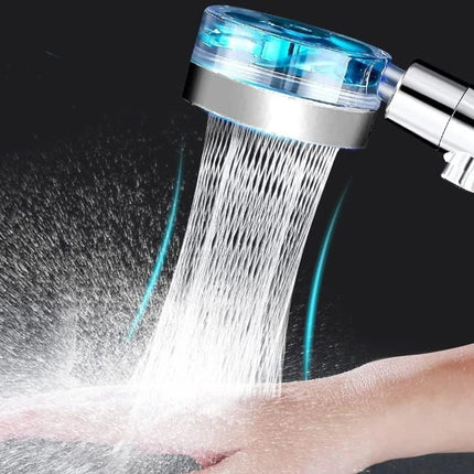 High Pressure Turbo Jet Shower Head, 3 Free Filters, Water Saving 360°