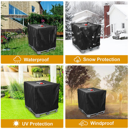 Heavy Duty IBC Water Tank Cover Waterproof For 1000L Container UV Protective