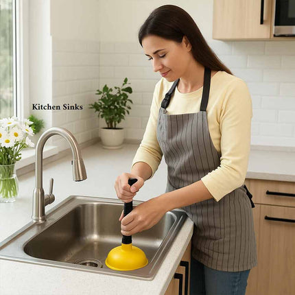Mini Sink & Drain Plunger, Small Unclogger for Bathroom Kitchen Shower