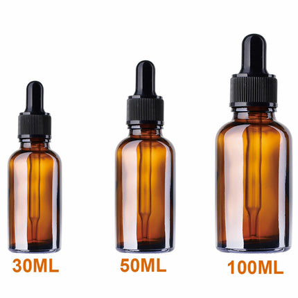 5-100ml Amber Glass Dropper Bottle, Essential Oils Reagent Eye Pipette AU