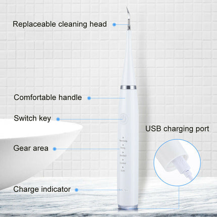 6in1 Ultrasonic Electric Toothbrush Teeth Stains Plaque Remover Cleaner