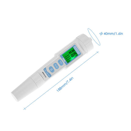 3-in-1 pH/EC/TEMP Water Quality Tester Pen Meter Acidometer AU