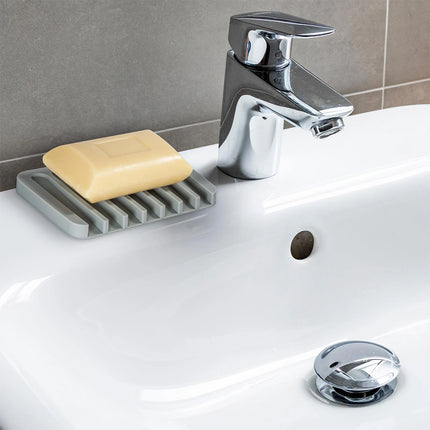 3X Silicone Soap Holder, Bathroom Dish Drain Tray & Jewelry Holder