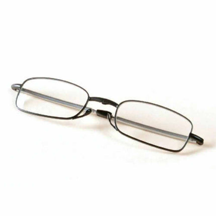 Men's Folding Reading Glasses +1.5/+2.0 with Black Frame & Carry Case