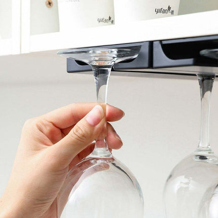 2X Wine Glass Holder Hanging Rack, Multi-function Stemware Storage Hanger
