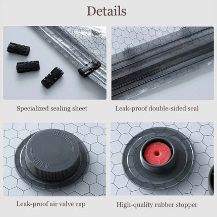 6x Cordless Travel Vacuum Bag Set with Rechargeable Pump Bedding Clothing