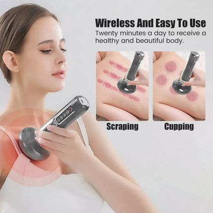 12-Level Electric Cupping Massager, Vacuum Suction Anti-Cellulite Tool