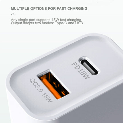 20W Dual USB-A Type-C Fast Charger Adaptor QC3.0 for iPhone Android SAA