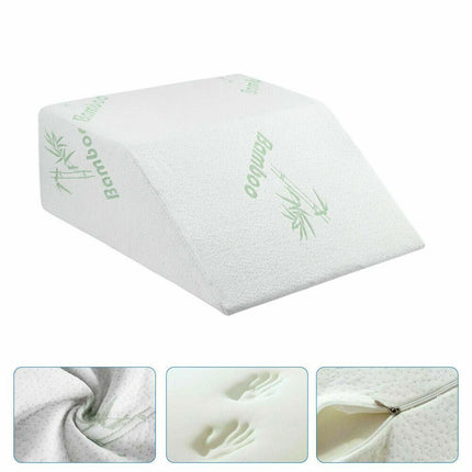 Cool Gel Memory Foam Wedge Elevation Pillow – Leg Raiser Support Cushion